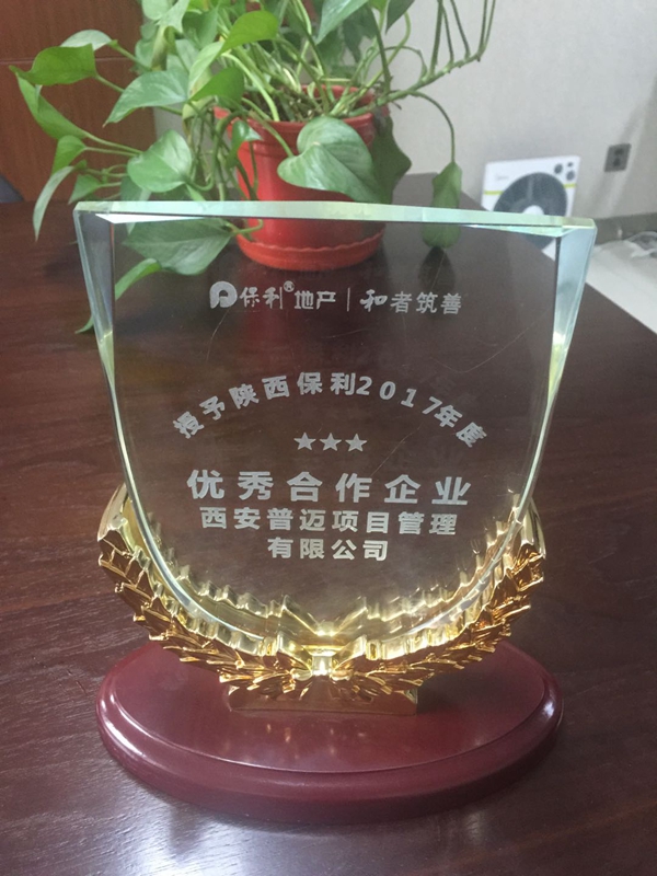 保利地產(chǎn)2017年度優(yōu)秀合作企業(yè)